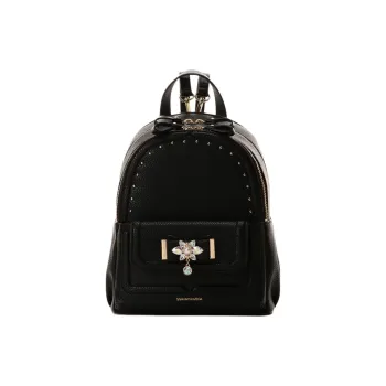 SAMANTHA THAVASA Synthetic Leather Backpack Small Size Women's Black