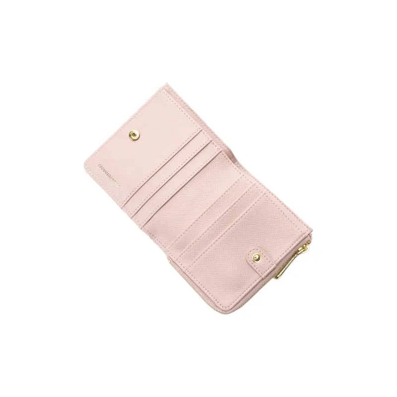 SAMANTHA THAVASA Synthetic Leather Bonded Polyester Wallet Women's Pink & Beige-4