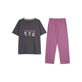 XIN1BU Pajama Set Women's 45240-Bird Feather Gray