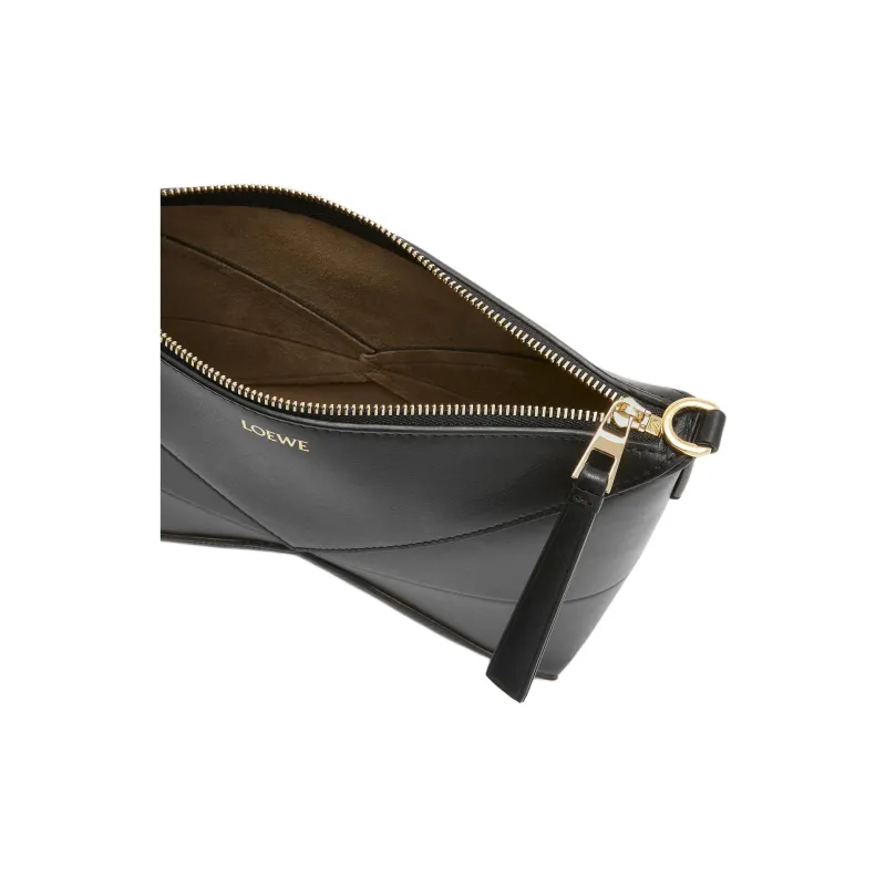 LOEWE Cow Leather Crossbody Handbag Shoulder Bag Women's Black-6