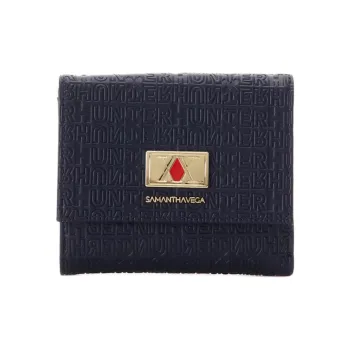 SAMANTHA THAVASA × HUNTER×HUNTER Collaboration Synthetic Leather Wallet Women's Marine