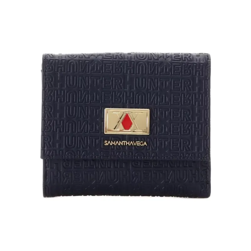 SAMANTHA THAVASA × HUNTER×HUNTER Collaboration Synthetic Leather Wallet Women's Marine-0