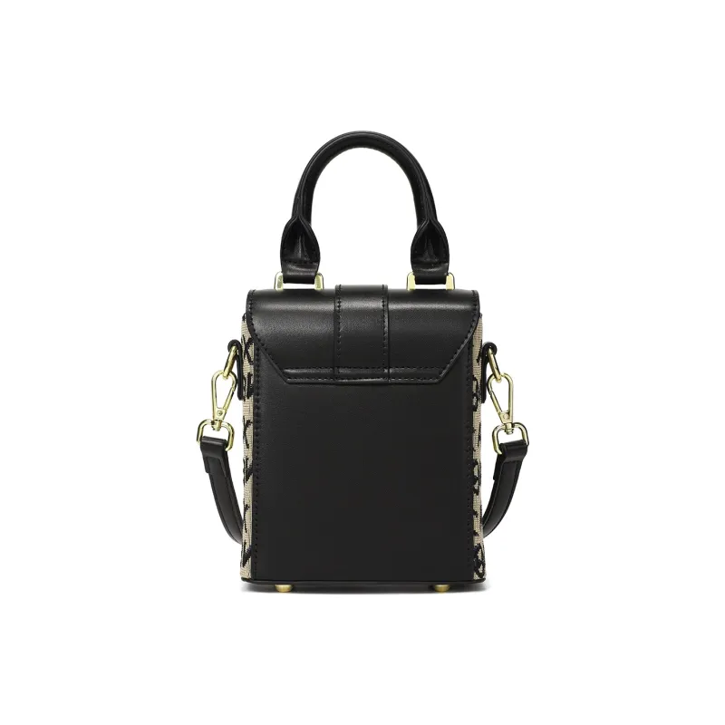 MEXICAN Fabric With PU Leather Shoulder Bag, Crossbody Bag, Handbag Regular Women's Black-3