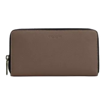 COACH Accordion Wallet Cow Leather Wallet Small Size Men's Dark Stone Blue
