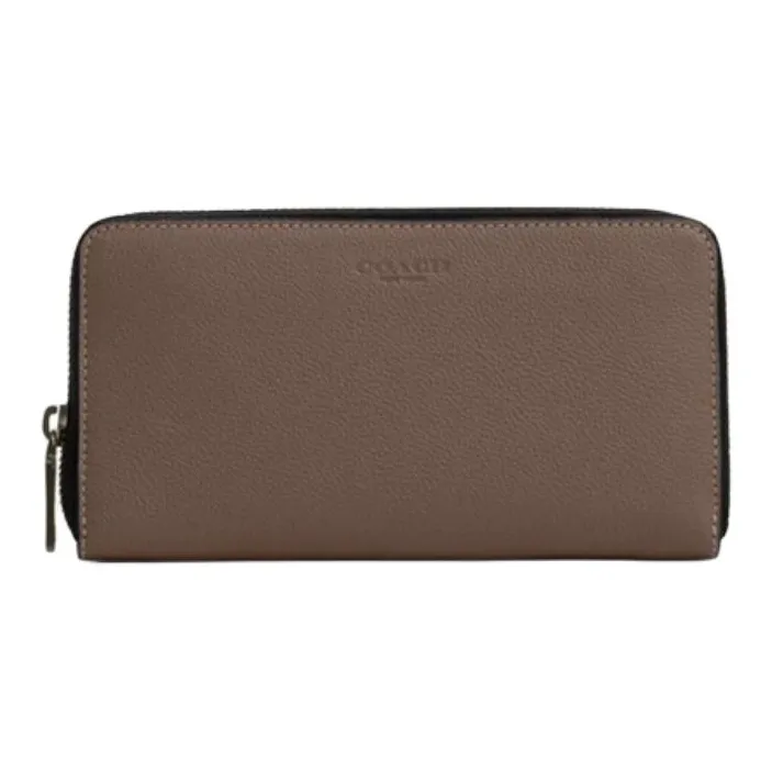 COACH Accordion Wallet Cow Leather Wallet Small Size Men's Dark Stone Blue-0