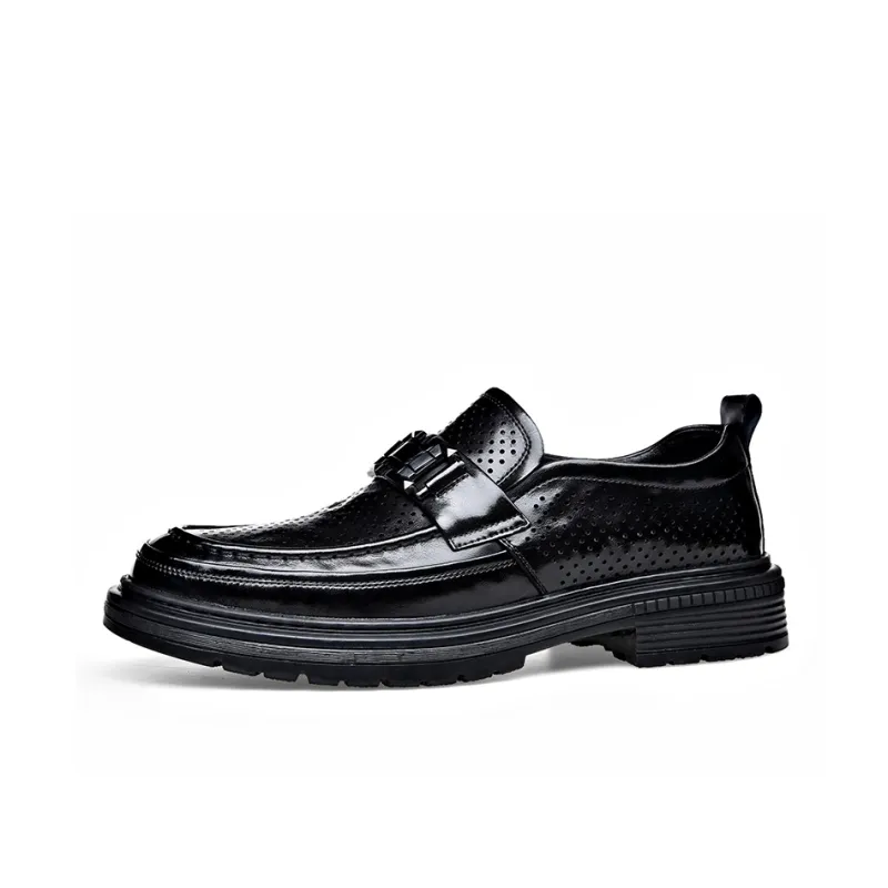 Romon Loafers Men Black Brown-7