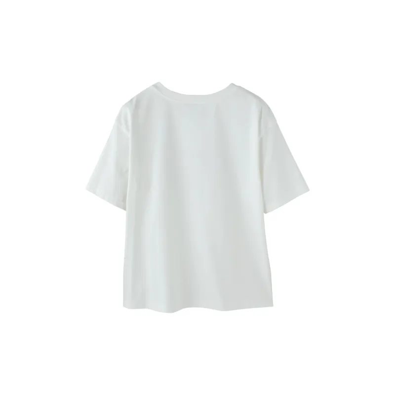 XIANGYING T Shirt Women's White-1