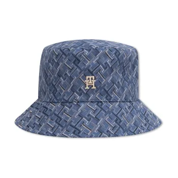 Tommy Hilfiger Polyester Bucket Hats Women's Blue Pattern
