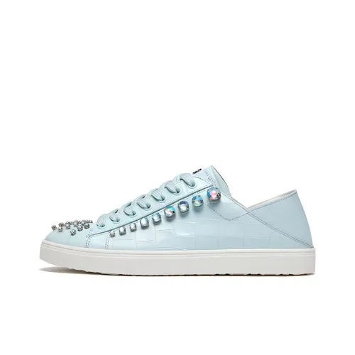 Stuart Weitzman Skateboard Shoes Women's Low-Top Sky Blue