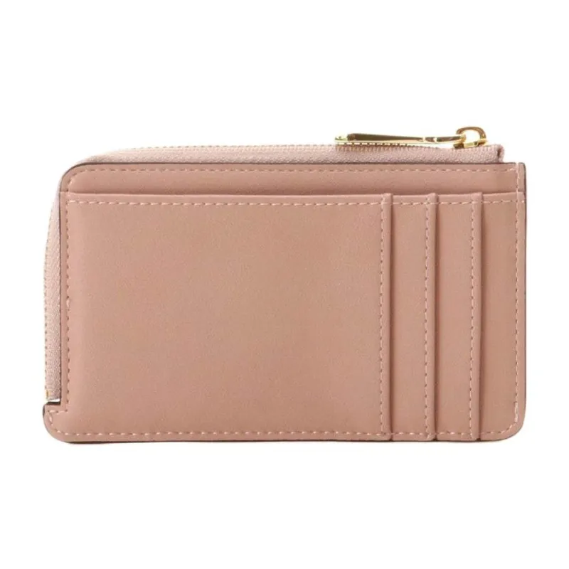 SAMANTHA THAVASA Synthetic Leather Wallet Women's Pink Beige-3