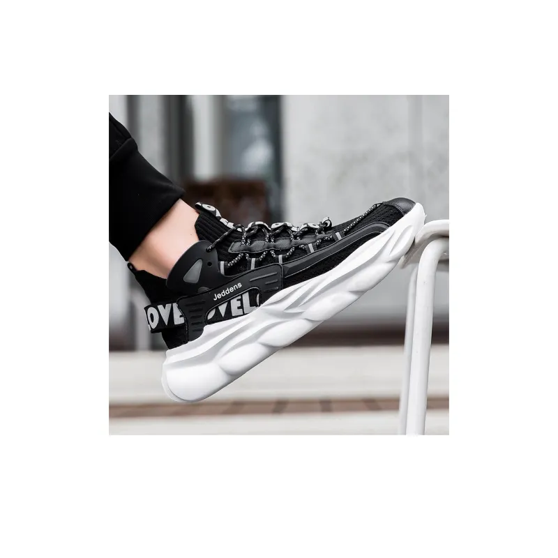 Jerden Smith Breathable Mid Top Casual Shoes Men's Black-7