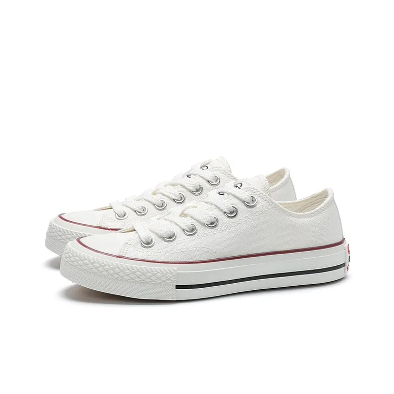 Dafu Leaps Forward Anti Slip Wear Resistant Breathable Lightweight Low Top Canvas Shoes Unisex White-1