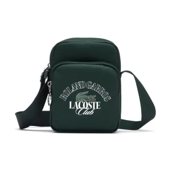 LACOSTE Fabric Camera Bag Shoulder Bag Crossbody Bag Regular Men's Dark Green
