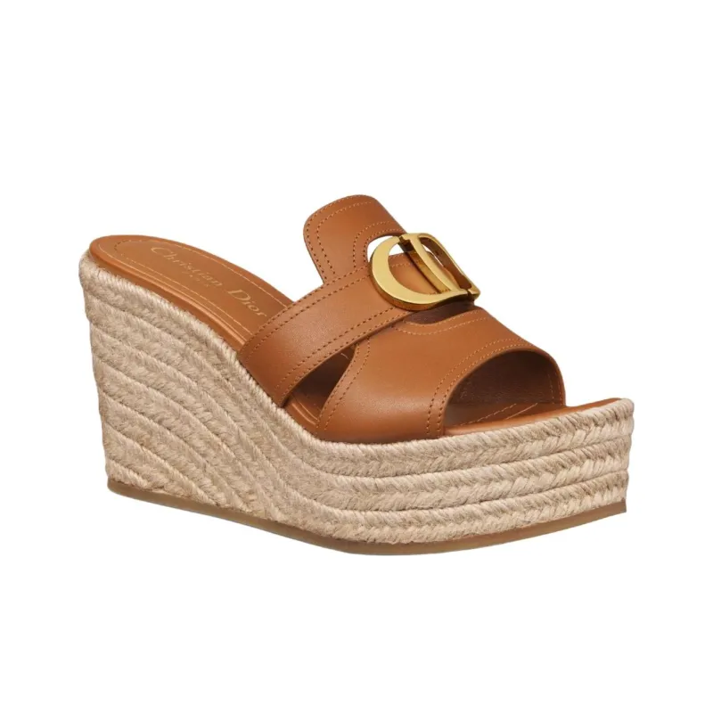 DIOR 30 Montaigne Slide Slippers 9.5cm Women's Camel-2