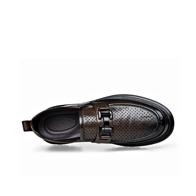 Romon Loafers Men Black Brown-10