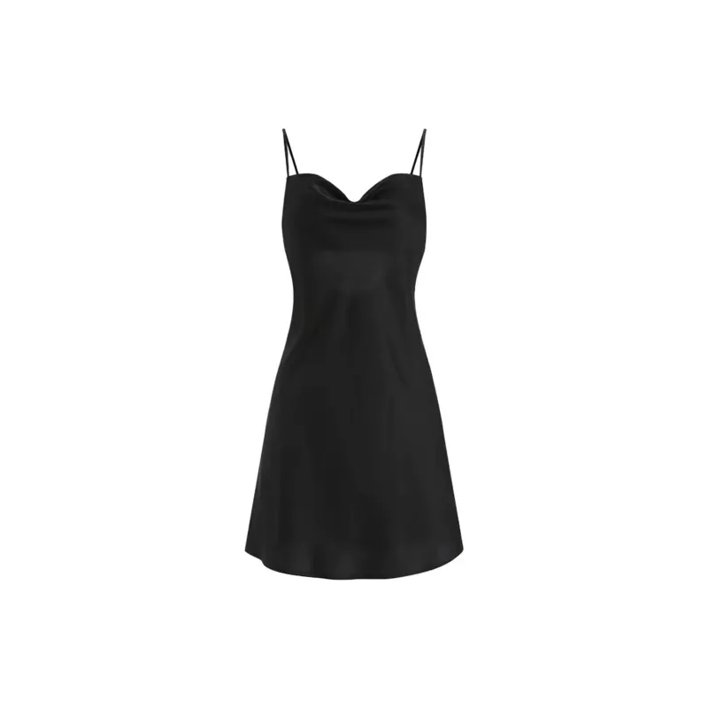 Flowers In Water Nightgown Women's Black-0