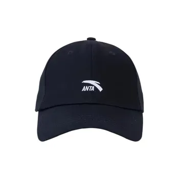 Anta Twill Cotton Fabric Baseball Caps Unisex Black