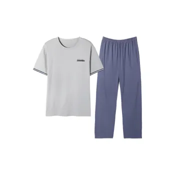 The Story Of The Flower Season Pajama Set Men's Silver
