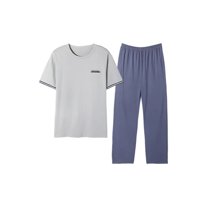 The Story Of The Flower Season Pajama Set Men's Silver-0