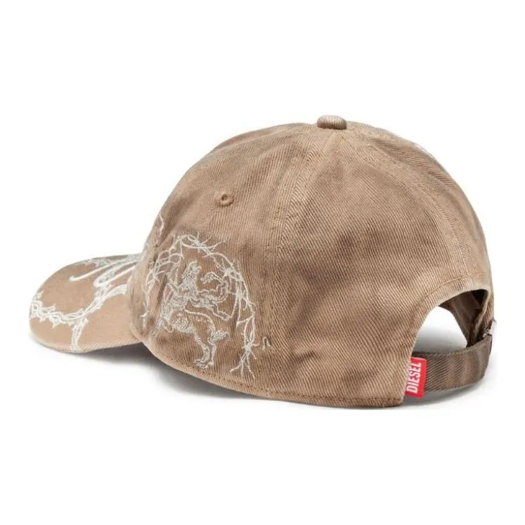 DIESEL Distressed effect Cotton Baseball Cap-1
