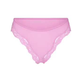 SKIMS FITS EVERYBODY LACE TANGA Underpants Women's 1 Pack PETAL/Floral Color