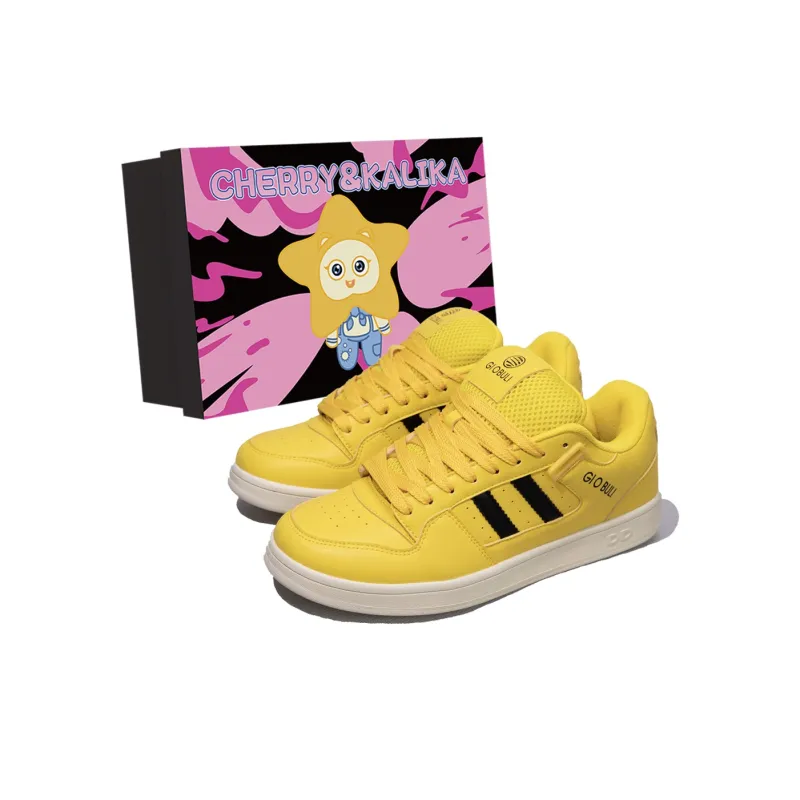 CHERRY&KALIKA Low Top Skateboard Shoes Unisex Thunder Mother Yellow-0