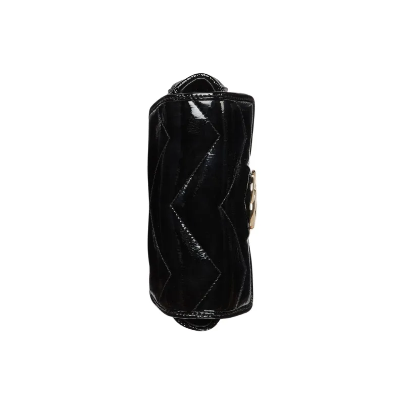 GUCCI GG Marmont Patent Leather, Leather Shoulder Bag, Crossbody Bag Extra Mini Women's Black-5