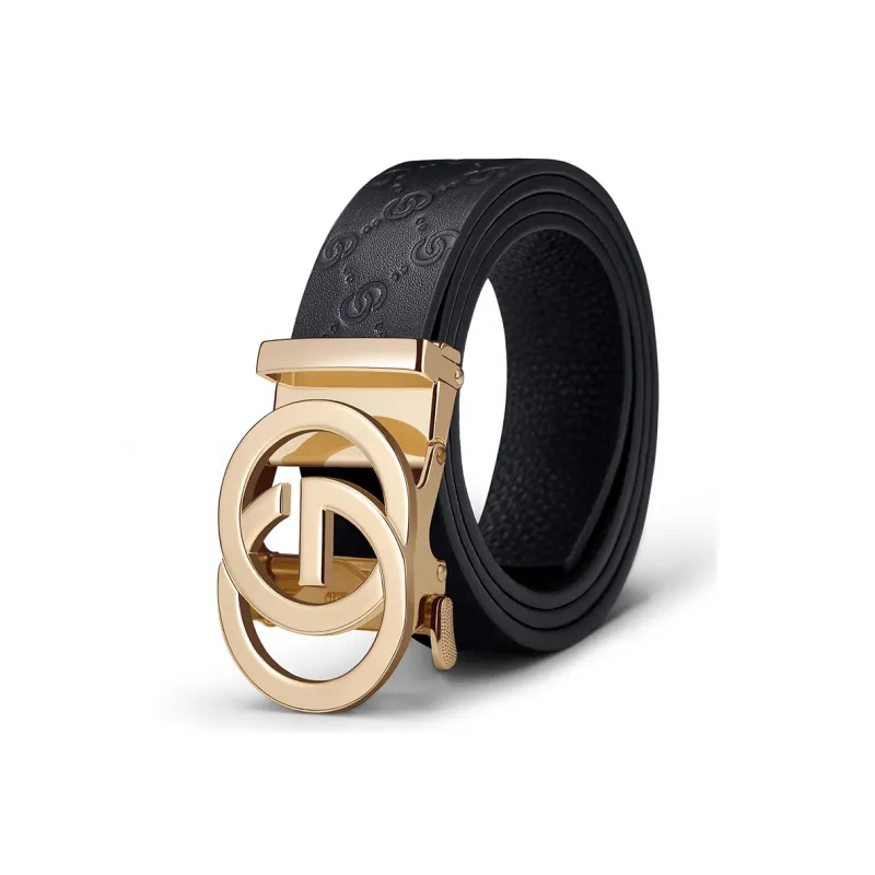 GOLF Top Grain Cow Leather Automatic Buckle Genuine Leather Belt Men's Multicolor 3.5cm-11