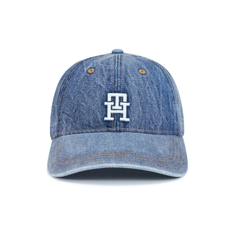 Tommy Hilfiger Cotton Baseball Caps Women's Denim Blue-2