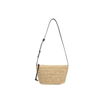 ZARA Cellulose Crossbody Bag Shoulder Bag Women's Dark Brown Yellow