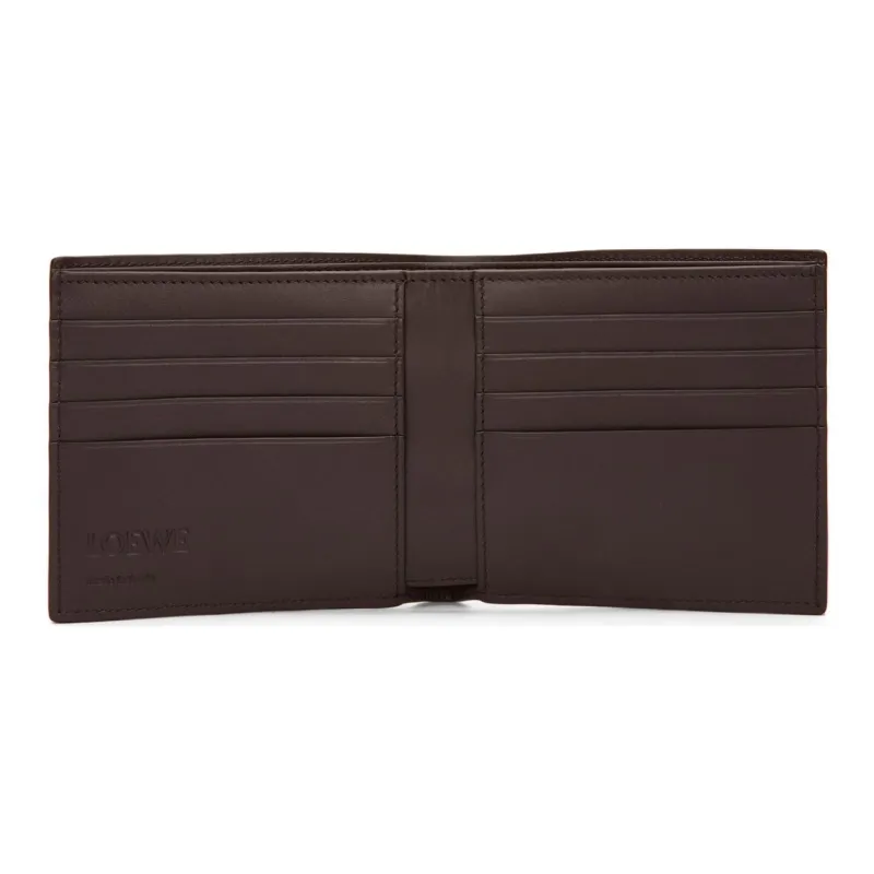 LOEWE Satin Calfskin Wallet Men's Dark Brown-3