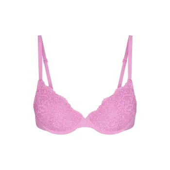 SKIMS FITS EVERYBODY LACE T-SHIRT BRA Bra Women's PETAL/Floral Color