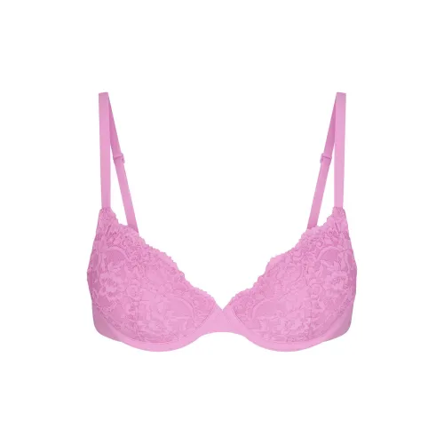 SKIMS FITS EVERYBODY LACE T-SHIRT BRA Bra Women's PETAL/Floral Color