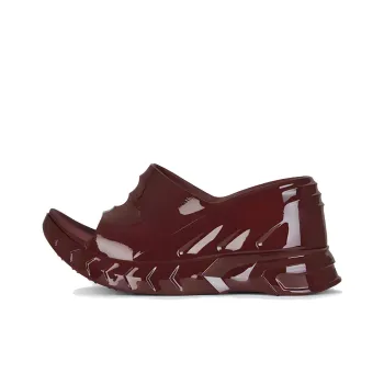 Givenchy Marshmallow Rubber Sole Slide Slippers 11cm Women's Dark Red