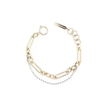 JUSTINE CLENQUET Brass, 24K Gold Plated, Crystal Bracelets Women's Gold