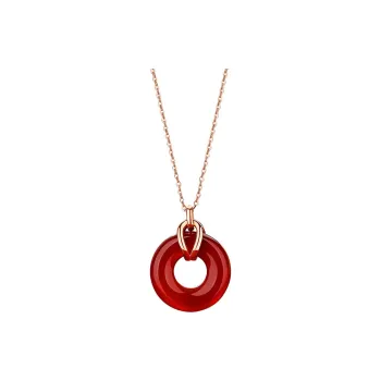 Heart Grass Agate Necklaces Women's