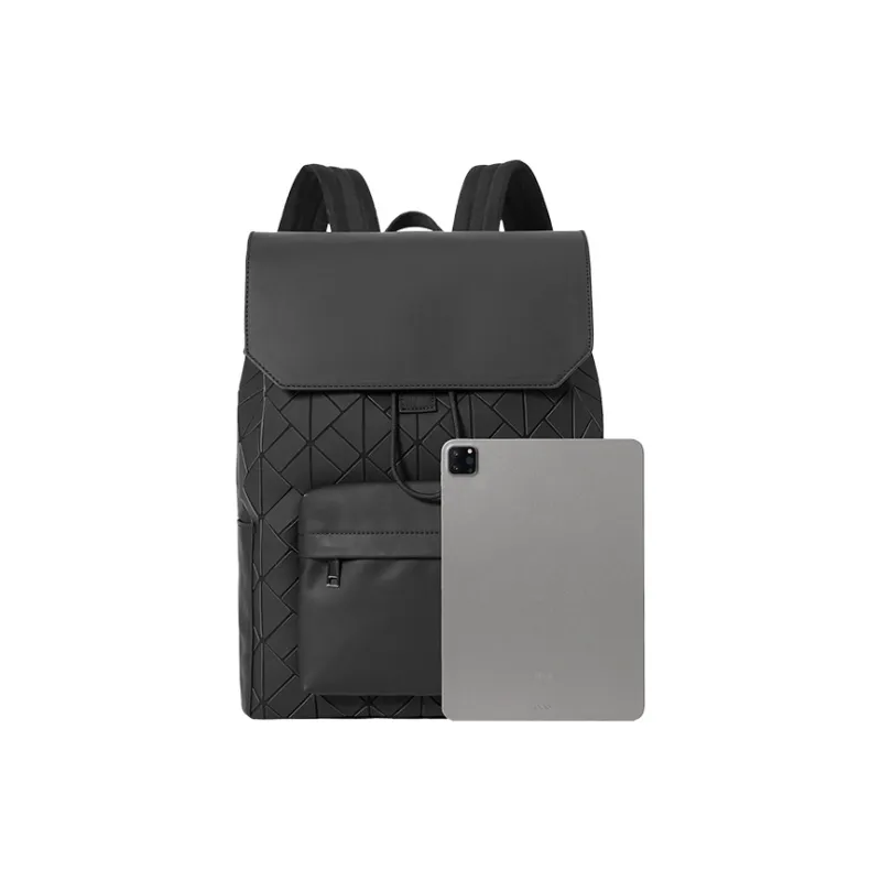CARTELO PVC Backpack Laptop Bag Backpack Regular Unisex Black-4