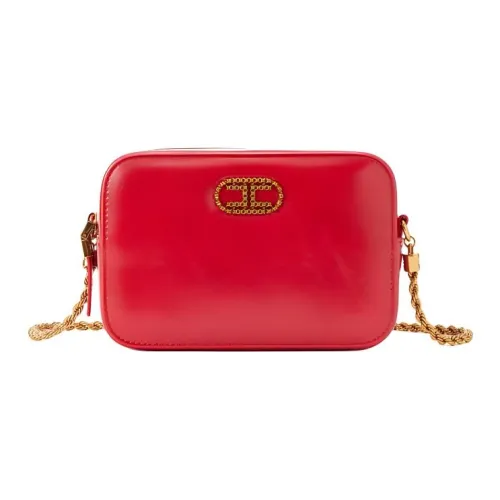Elisabetta Franchi Synthetic Leather Camera Bags Crossbody Bag Shoulder Bag Women's Red