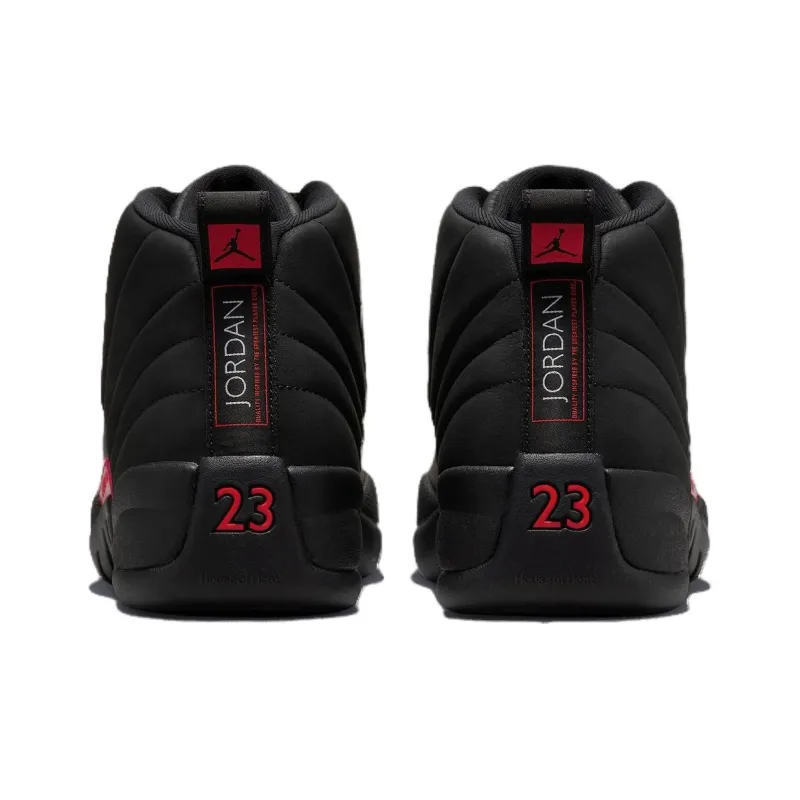 Jordan Air Jordan 12 'Bloodline' Mid-Top Basketball Shoes Men's Black Red-3