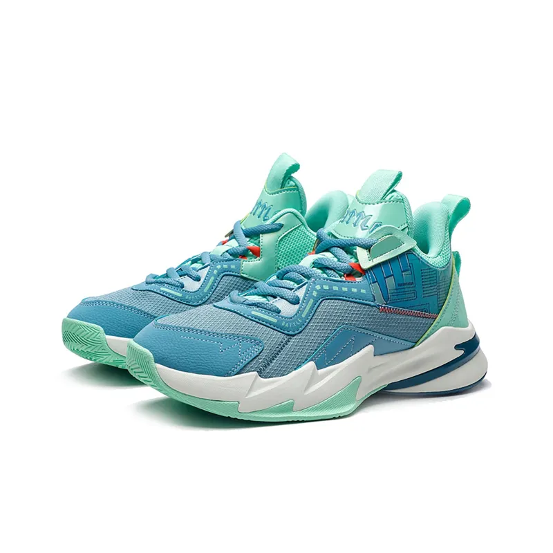 QIAODAN Cushioning Anti-Slip And Wear-Resistant Low-Top Basketball Shoes Men's Aurora Green-1