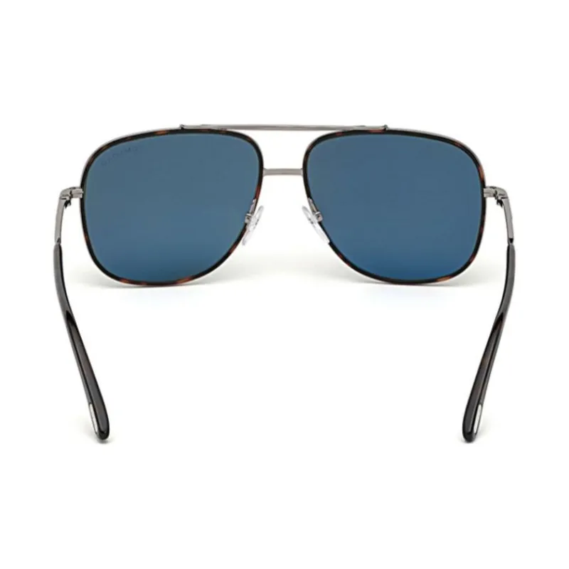 TOM FORD Metal Irregular Shape Sunglasses Men's Silver-2