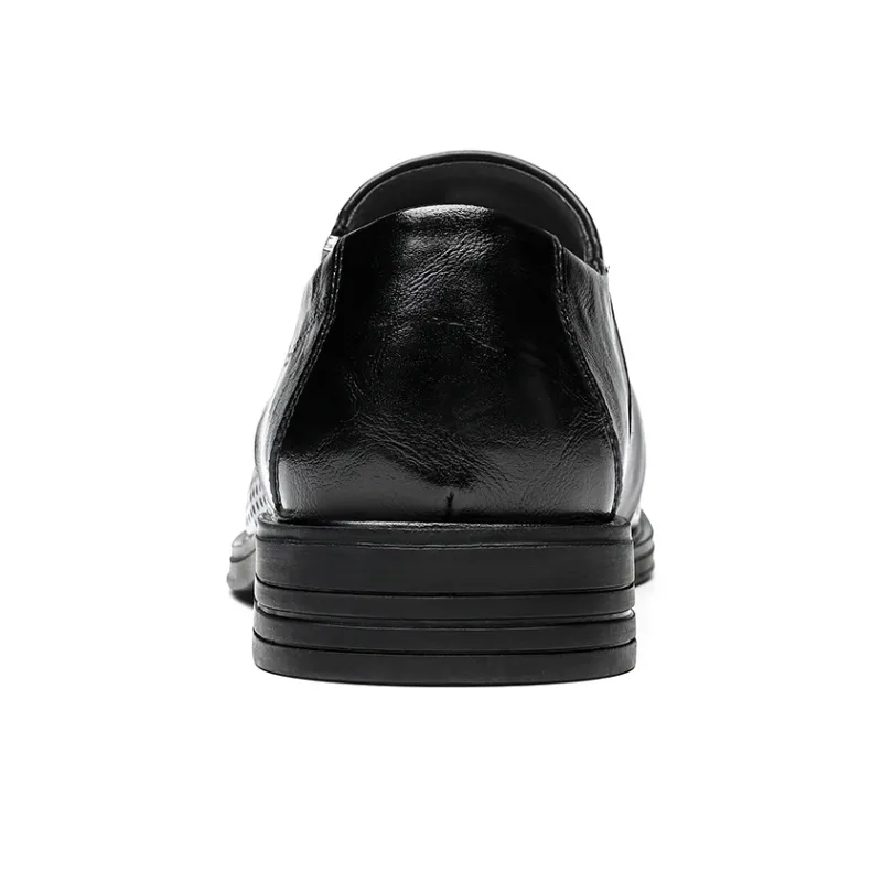 CHINT Dress Shoes Men Low Top Black-3