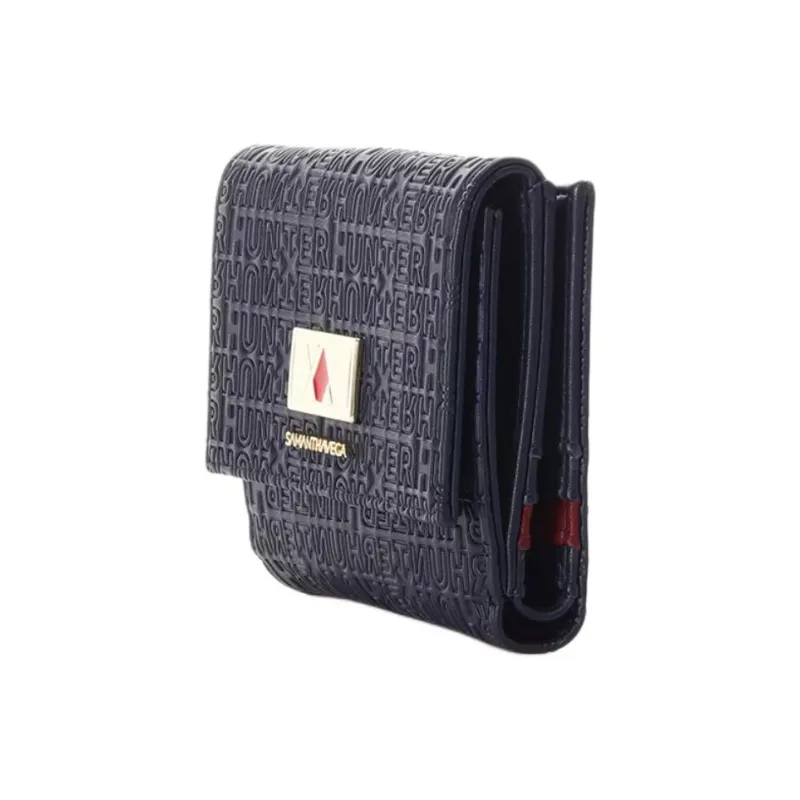 SAMANTHA THAVASA × HUNTER×HUNTER Collaboration Synthetic Leather Wallet Women's Marine-1