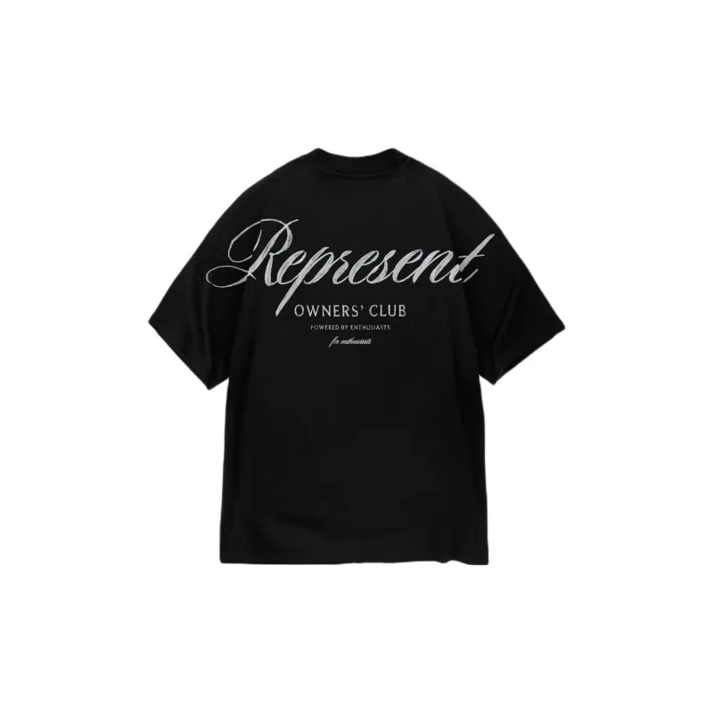 REPRESENT Club Script T shirt Black-1