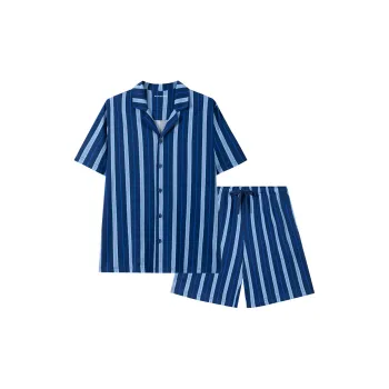 Shuya Pajama Set Men's Royal Blue