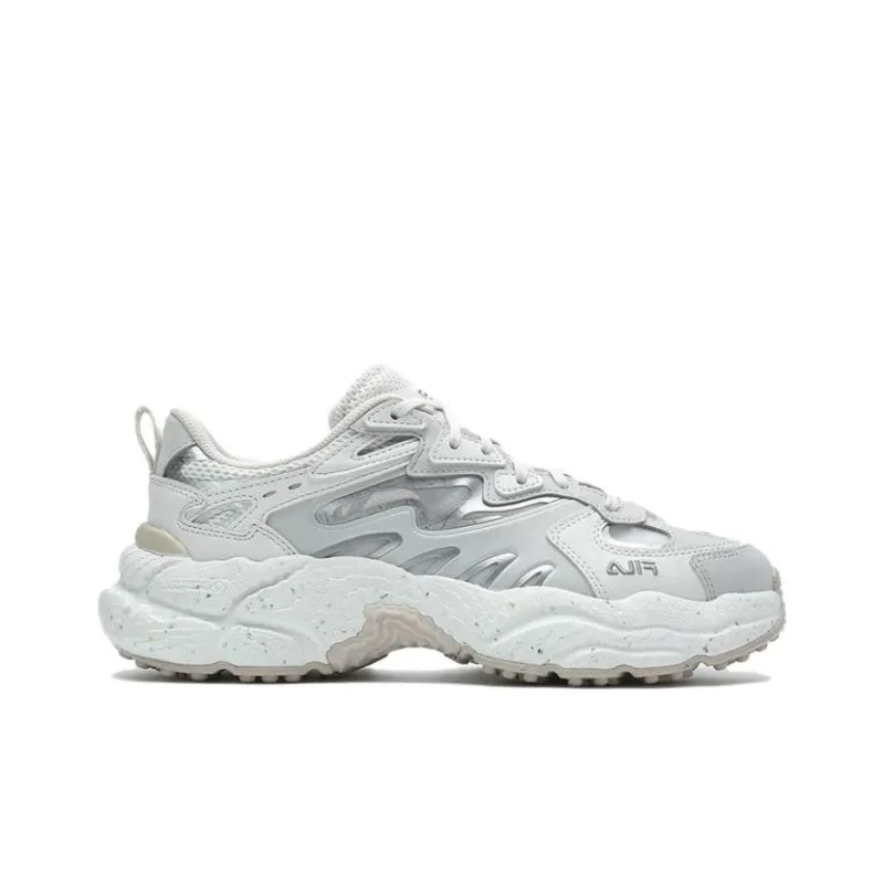 FILA Fern Sneakers Low Top Chunky Sneakers Women's Gray White-1