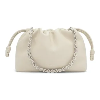 LOEWE Flamenco Sheepskin One Shoulder Crossbody Clutch Women's Sea Salt Color