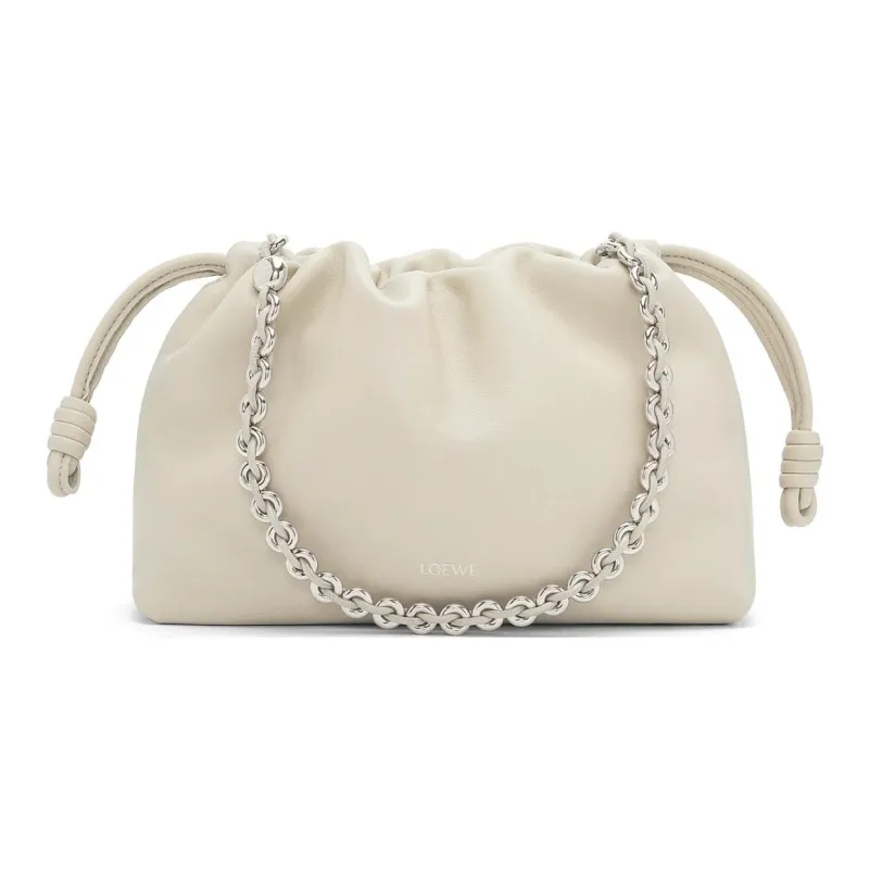 LOEWE Flamenco Sheepskin One Shoulder Crossbody Clutch Women's Sea Salt Color-0
