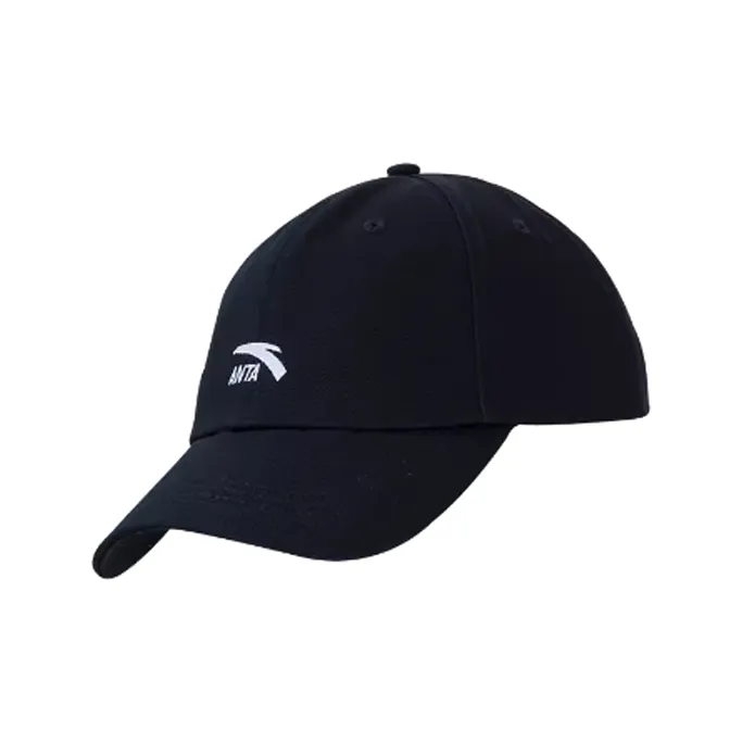 Anta Twill Cotton Fabric Baseball Caps Unisex Black-1