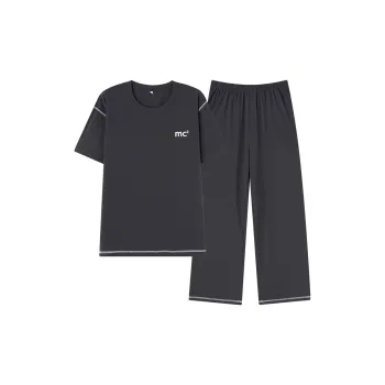 The Story Of The Flower Season Pajama Set Men's Dark Gray